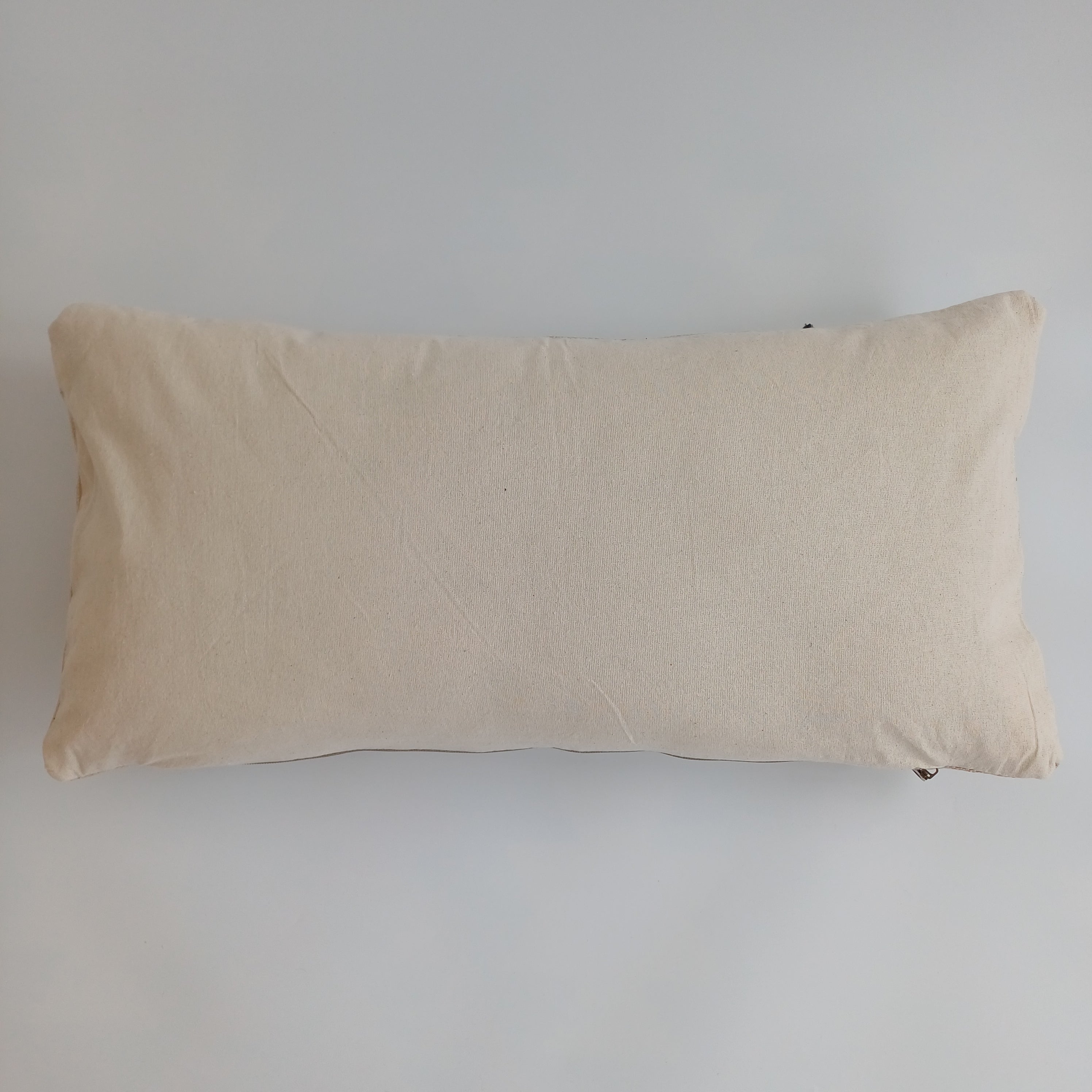 Moroccan Handmade Oatmeal Cactus Silk Cushion Cover 24''x12'' / 60x30 CM