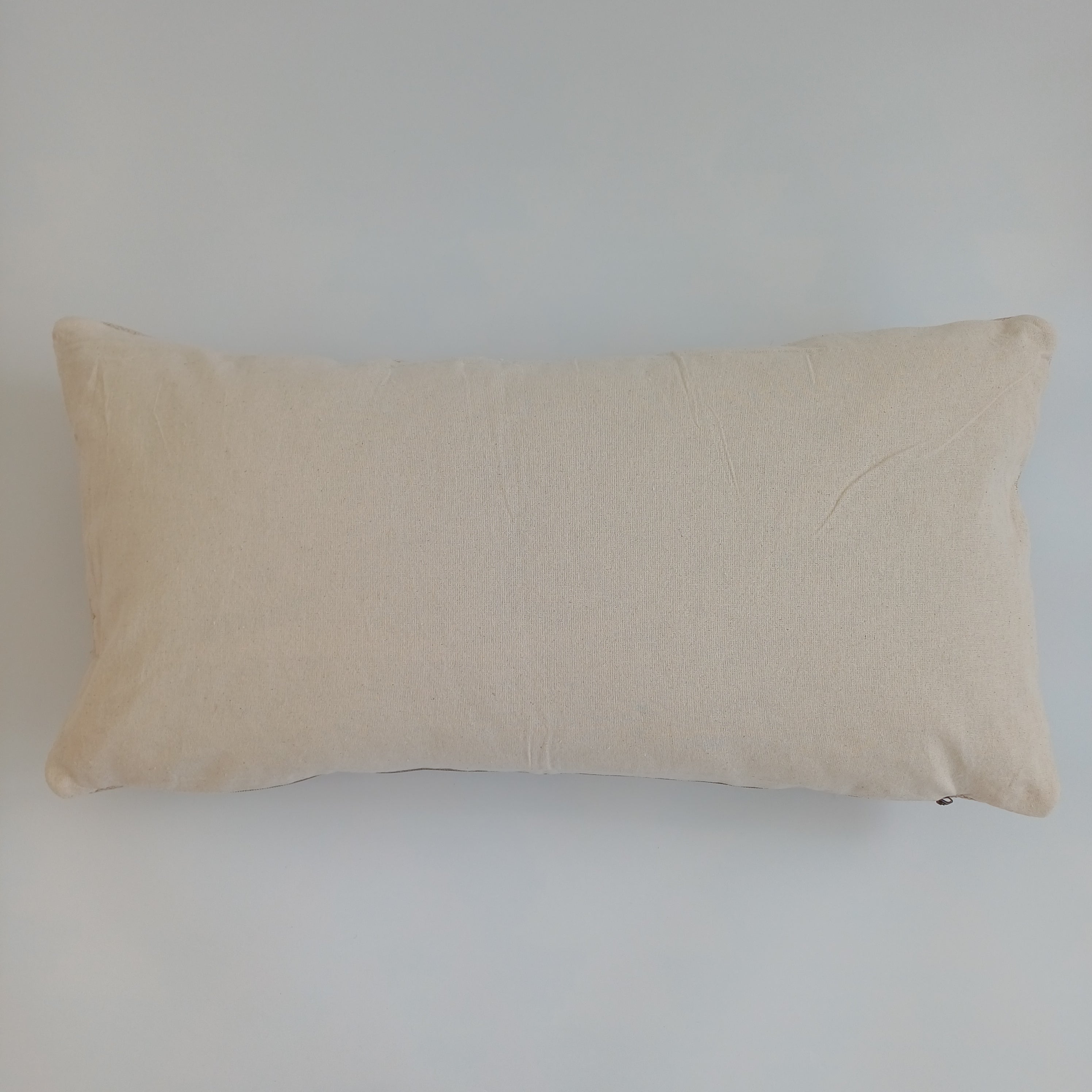 Moroccan Handmade Oatmeal Cactus Silk Cushion Cover 24''x12'' / 60x30 CM