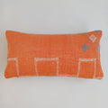 Moroccan Handmade Sunset Orange Cactus Silk Cushion Cover 24''x12'' / 60x30 CM