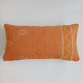 Moroccan Handmade Sunset Orange Cactus Silk Cushion Cover 24''x12'' / 60x30 CM