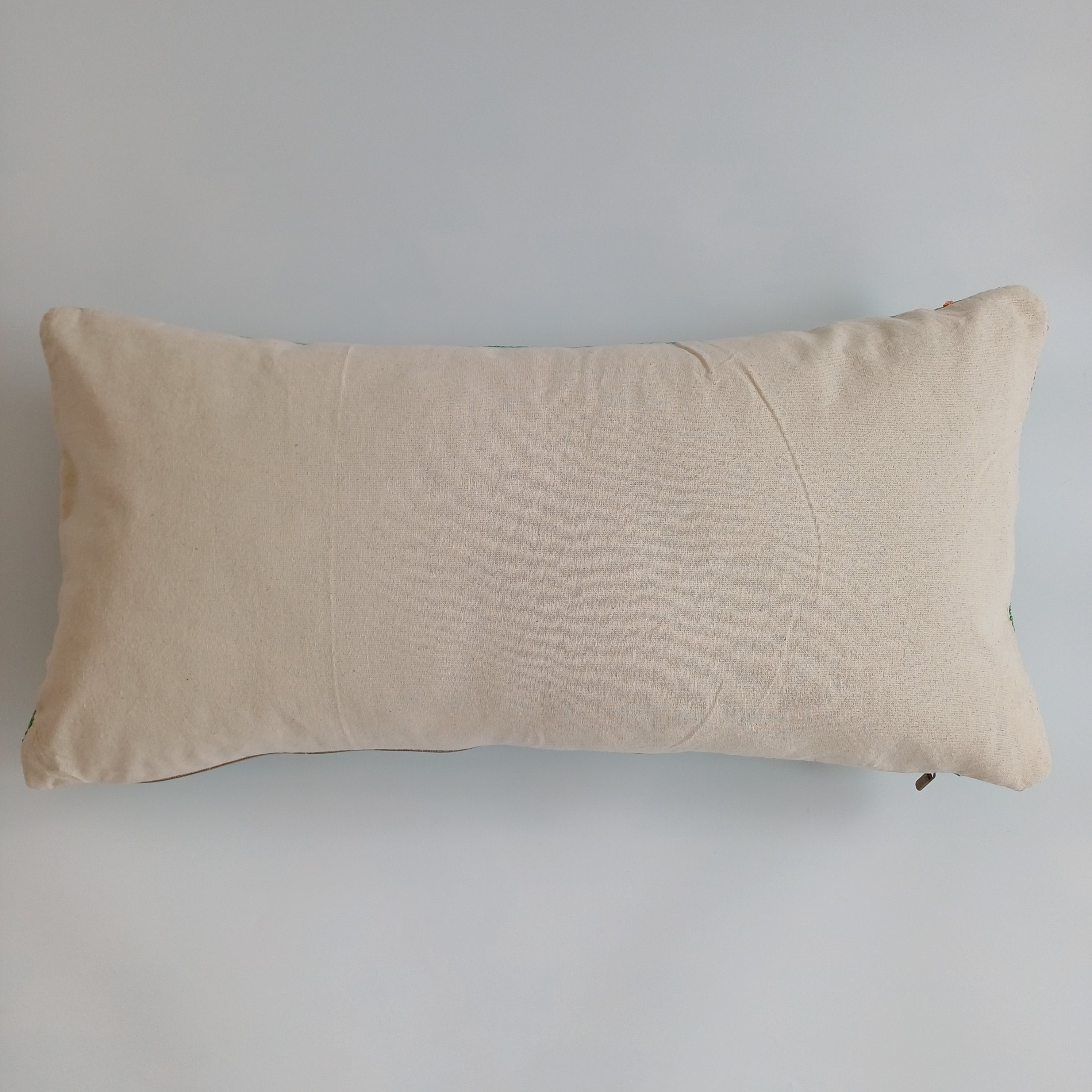 Moroccan Handmade Green Cactus Silk Cushion Cover 24''x12'' / 60x30 CM