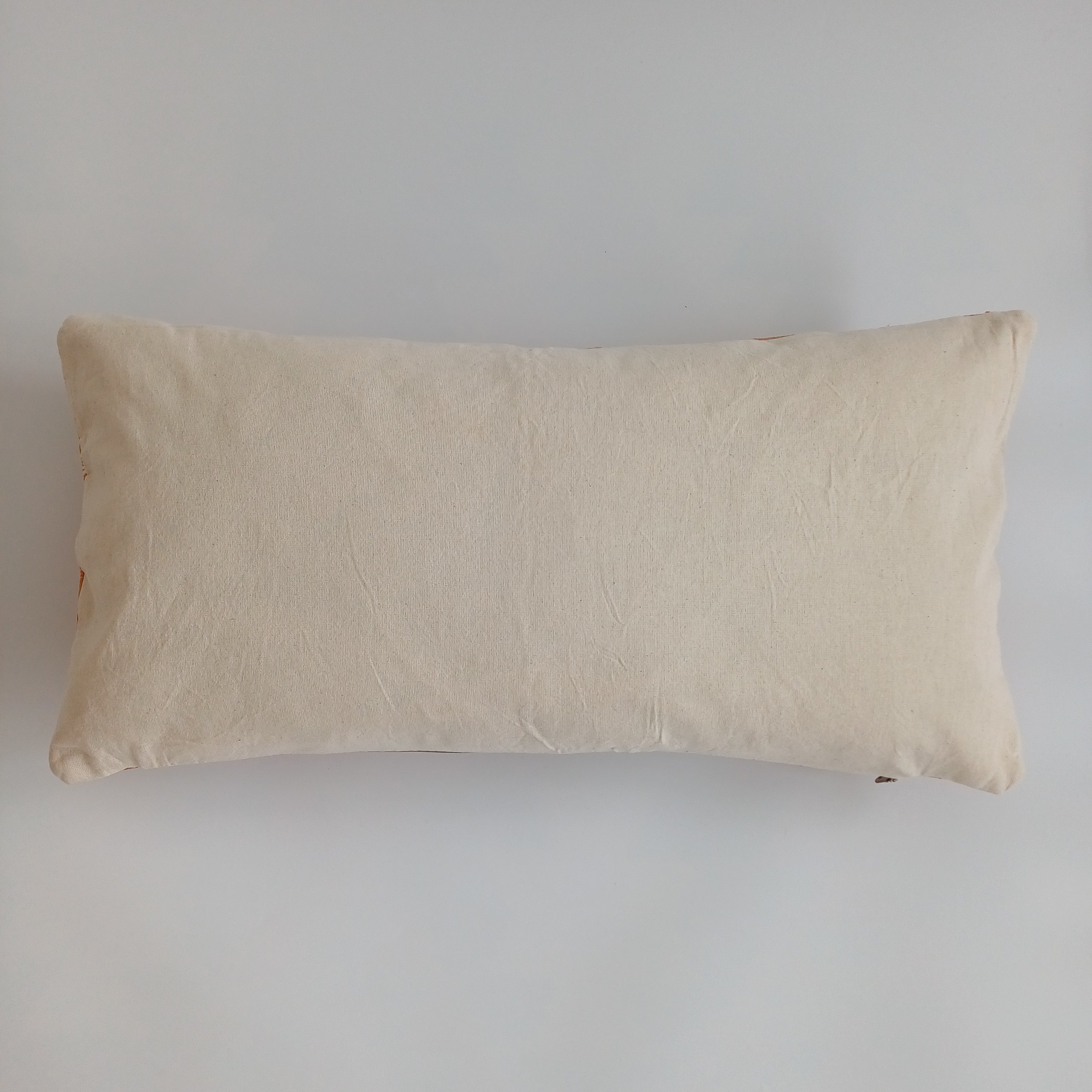 Moroccan Handmade Sunset Orange Cactus Silk Cushion Cover 24''x12'' / 60x30 CM