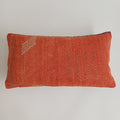 Moroccan Handmade Orange Red Cactus Silk Cushion Cover 24''x12'' / 60x30 CM