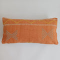 Moroccan Handmade Sunset Orange Cactus Silk Cushion Cover 24''x12'' / 60x30 CM