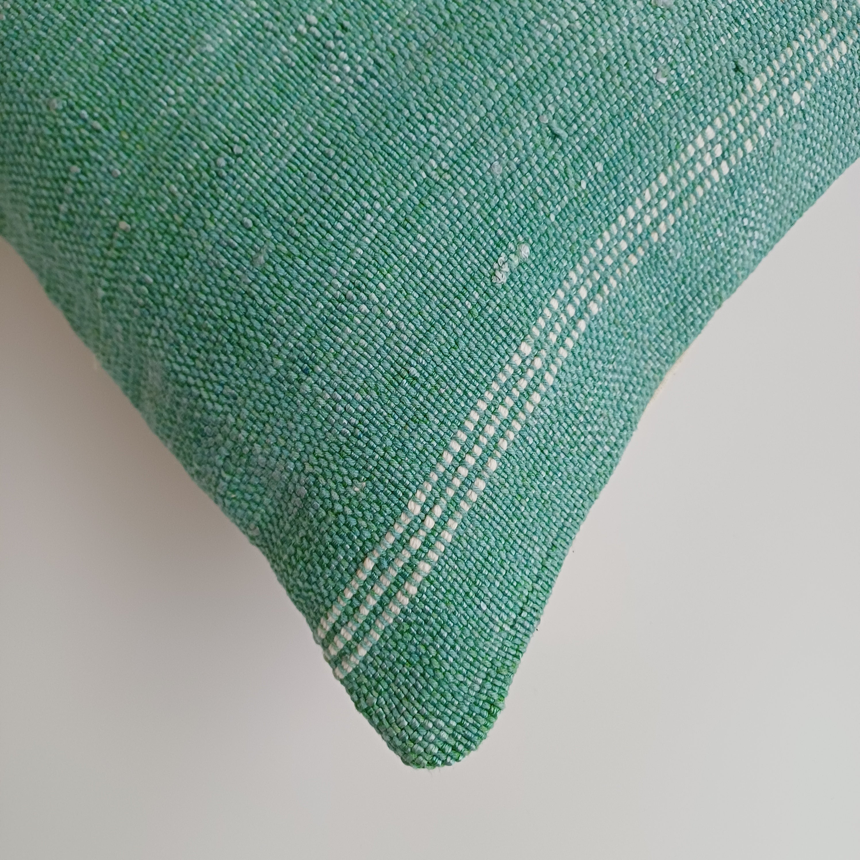 Moroccan Handmade Sage Green Cactus Silk Cushion Cover 24''x12'' / 60x30 CM