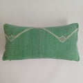 Moroccan Handmade Sage Green Cactus Silk Cushion Cover 24''x12'' / 60x30 CM