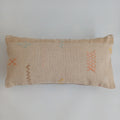 Moroccan Handmade Oatmeal Cactus Silk Cushion Cover 24''x12'' / 60x30 CM