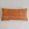 Moroccan Handmade Sunset Orange Cactus Silk Cushion Cover 24''x12'' / 60x30 CM