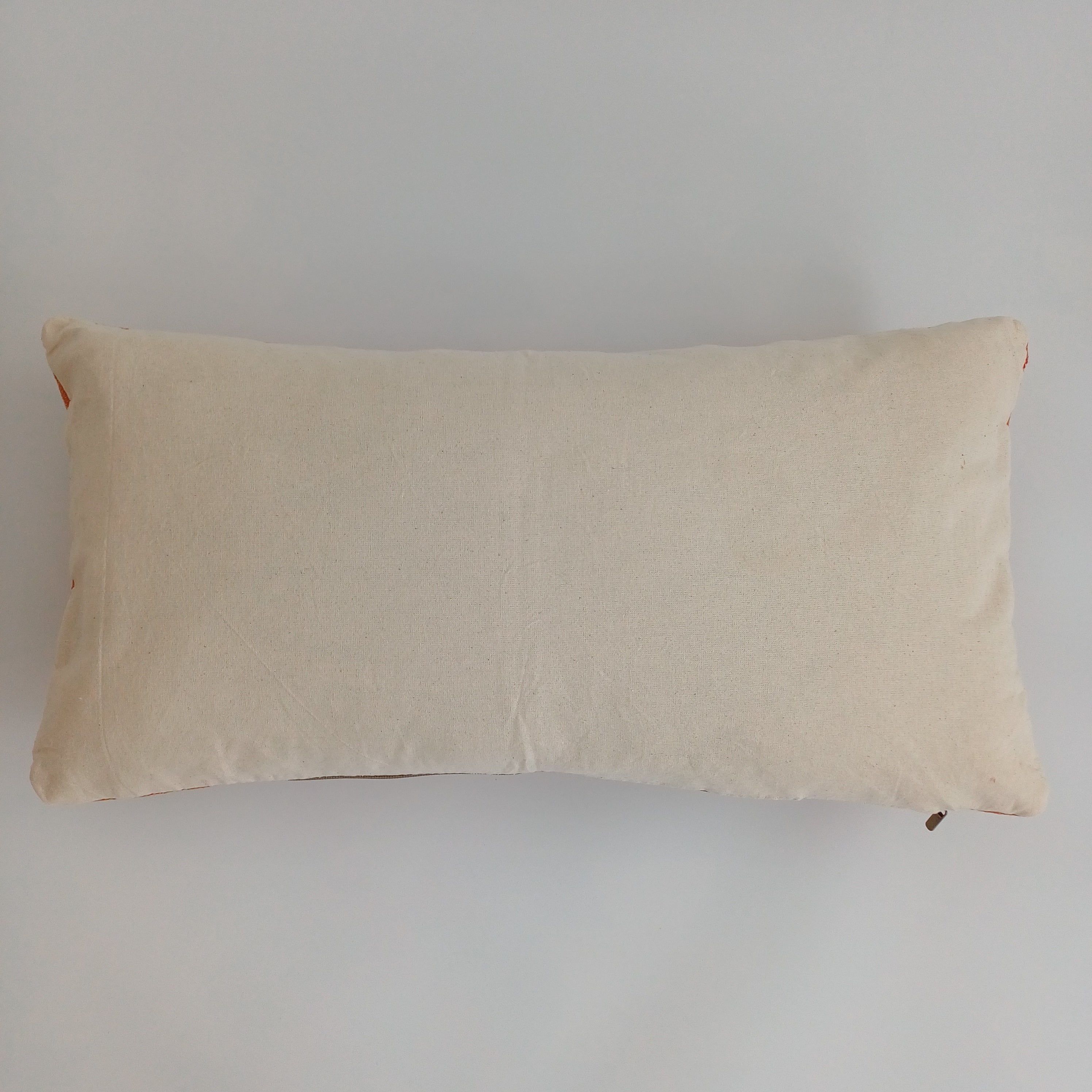 Moroccan Handmade Sunset Orange Cactus Silk Cushion Cover 24''x12'' / 60x30 CM