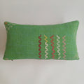 Moroccan Handmade Green Cactus Silk Cushion Cover 24''x12'' / 55x28 CM