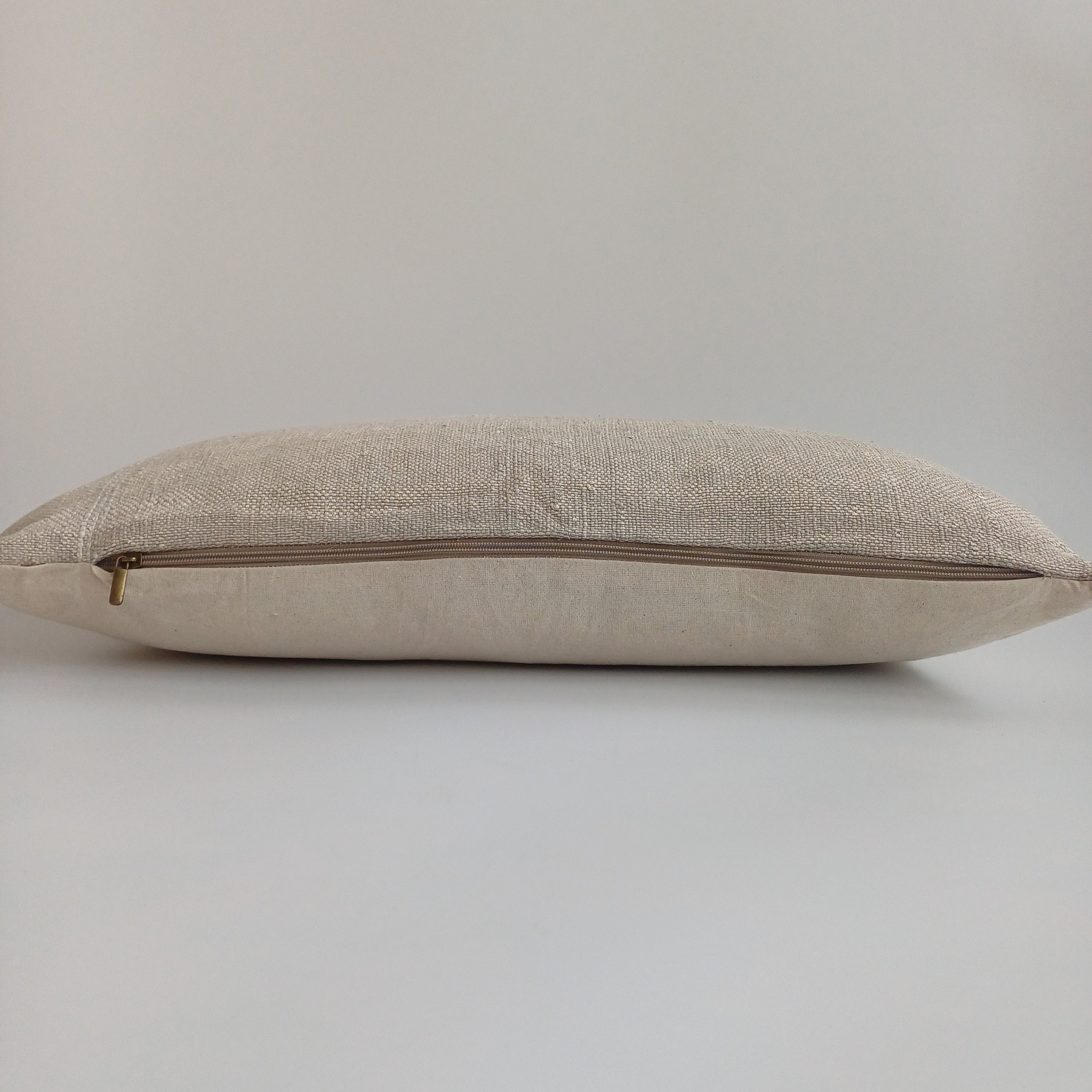 Moroccan Handmade Oatmeal Cactus Silk Cushion Cover 24''x12'' / 60x30 CM