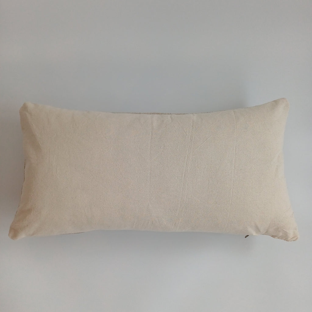 Moroccan Handmade Oatmeal Cactus Silk Cushion Cover 24''x12'' / 60x30 CM