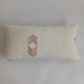 Moroccan Handmade White Cactus Silk Cushion Cover 24''x12'' / 60x30 CM
