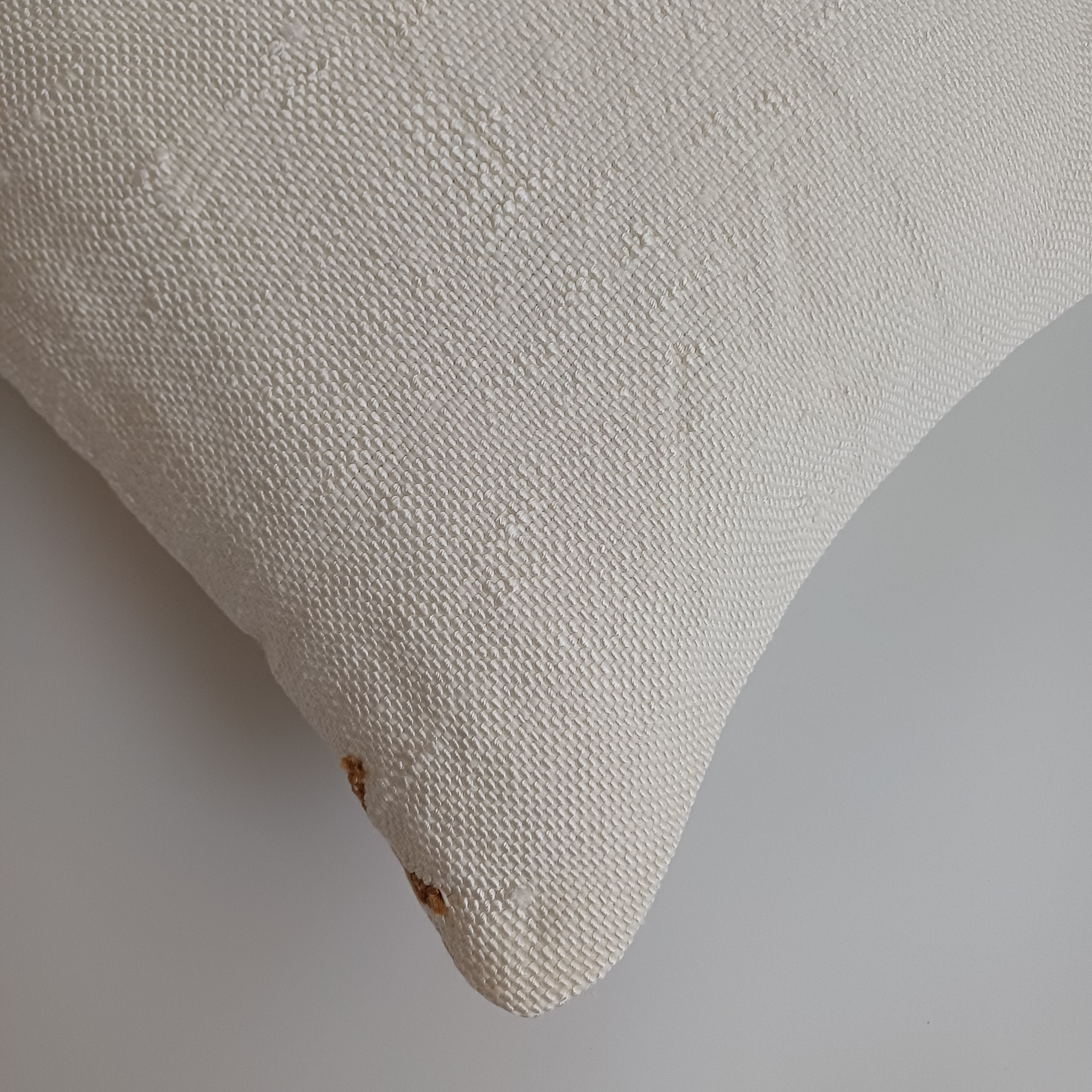 Moroccan Handmade White Cactus Silk Cushion Cover 24''x12'' / 60x30 CM