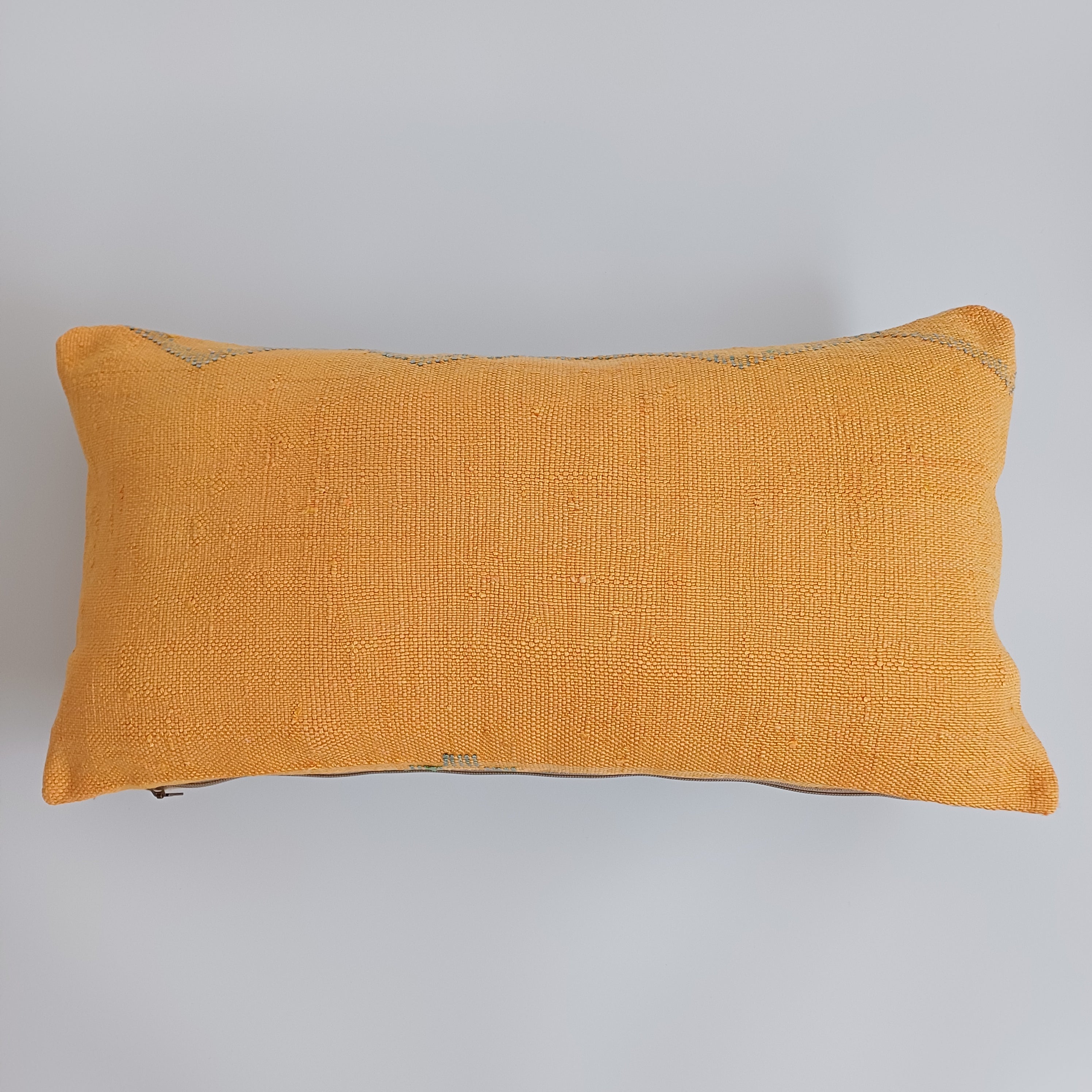 Moroccan Handmade Sunset Orange Cactus Silk Cushion Cover 24''x12'' / 60x30 CM