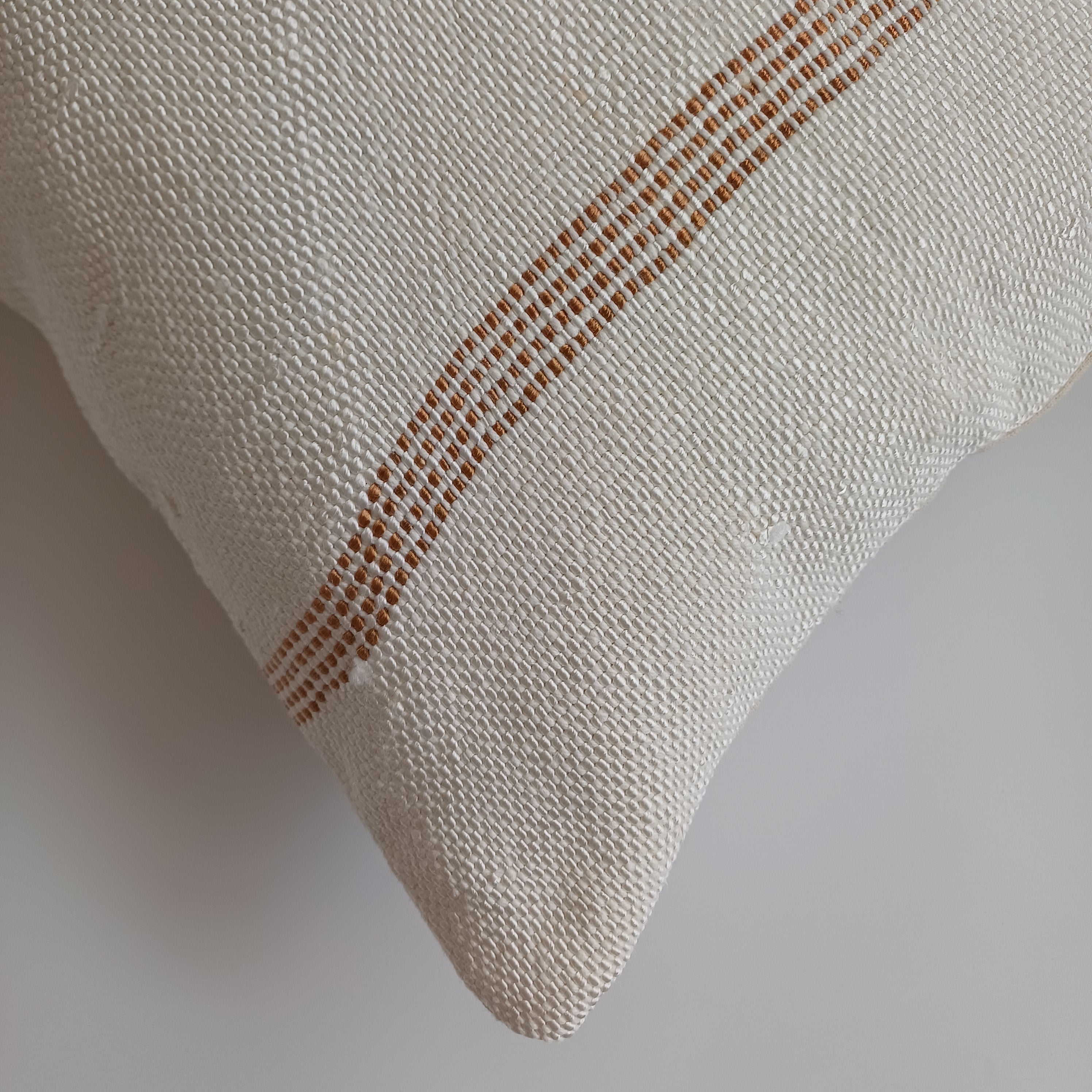 Moroccan Handmade White Cactus Silk Cushion Cover 24''x12'' / 60x30 CM