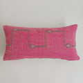 Moroccan Handmade Pink Cactus Silk Cushion Cover 24''x12'' / 60x30 CM