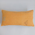 Moroccan Handmade Sunset Orange Cactus Silk Cushion Cover 24''x12'' / 60x30 CM