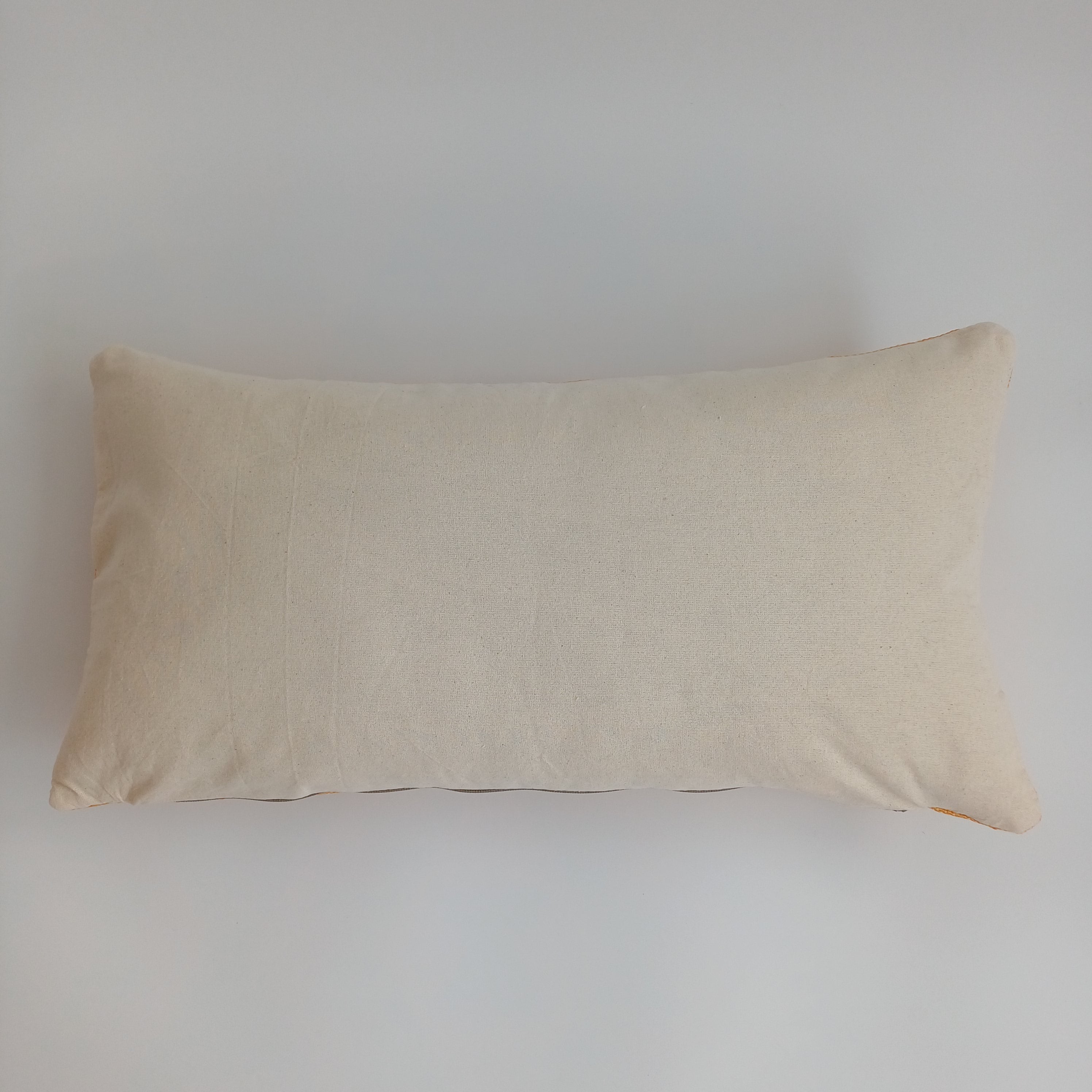 Moroccan Handmade Sunset Orange Cactus Silk Cushion Cover 24''x12'' / 60x30 CM