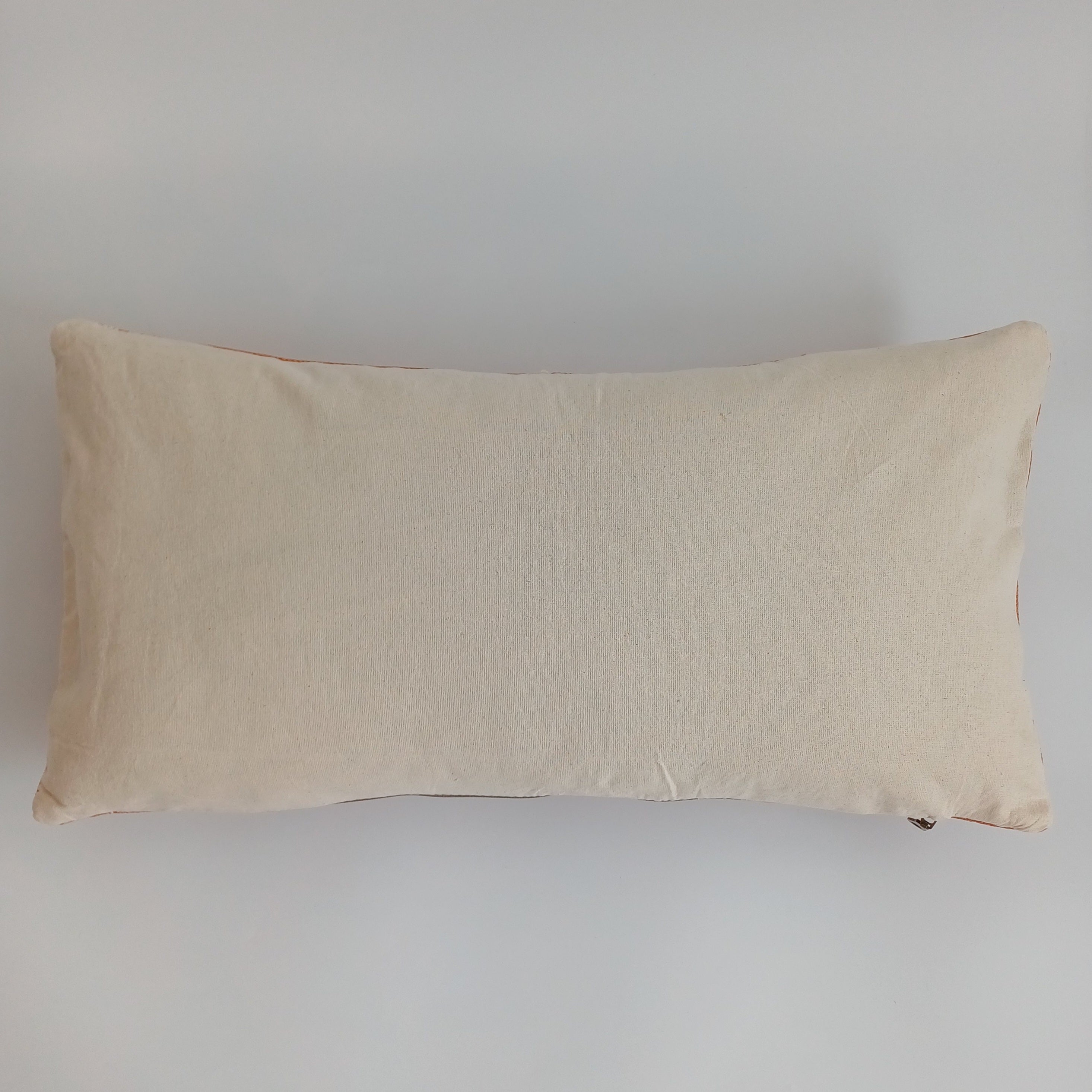 Moroccan Handmade Sunset Orange Cactus Silk Cushion Cover 24''x12'' / 60x30 CM