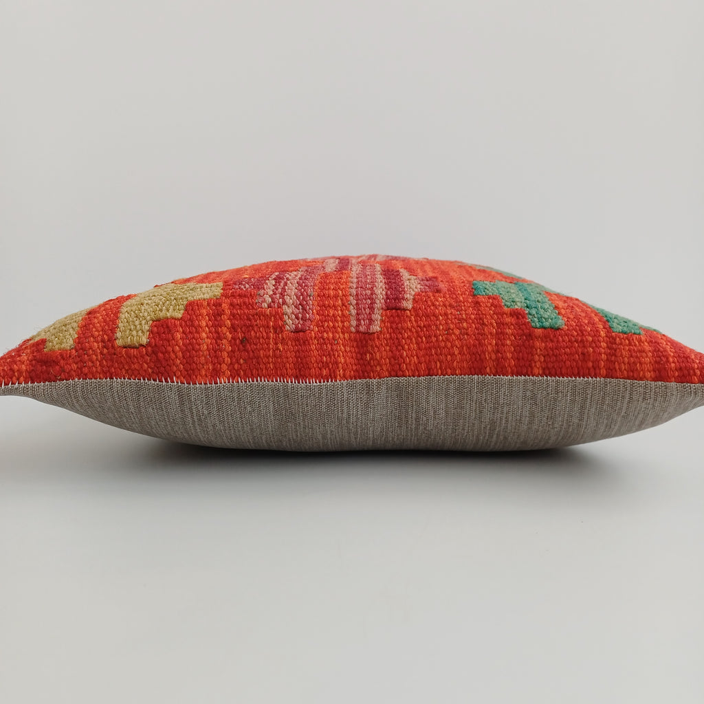Afghan Handmade Multicoloured Cushion Cover 12''x12'' / 30x30 CM