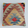 Afghan Handmade Multicoloured Kilim Cushion Cover 12''x12'' / 30x30 CM
