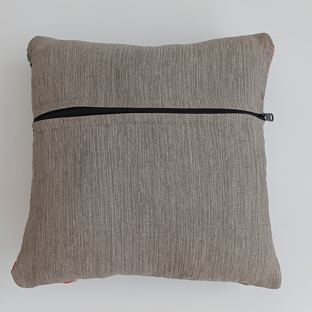Afghan Handmade Multicoloured Kilim Cushion Cover 12''x12'' / 30x30 CM