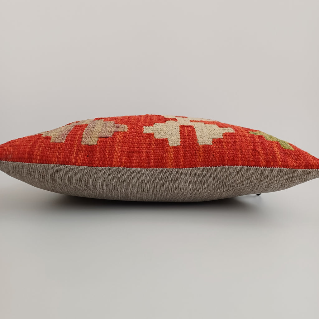 Afghan Handmade Multicoloured Kilim Cushion Cover 12''x12'' / 30x30 CM
