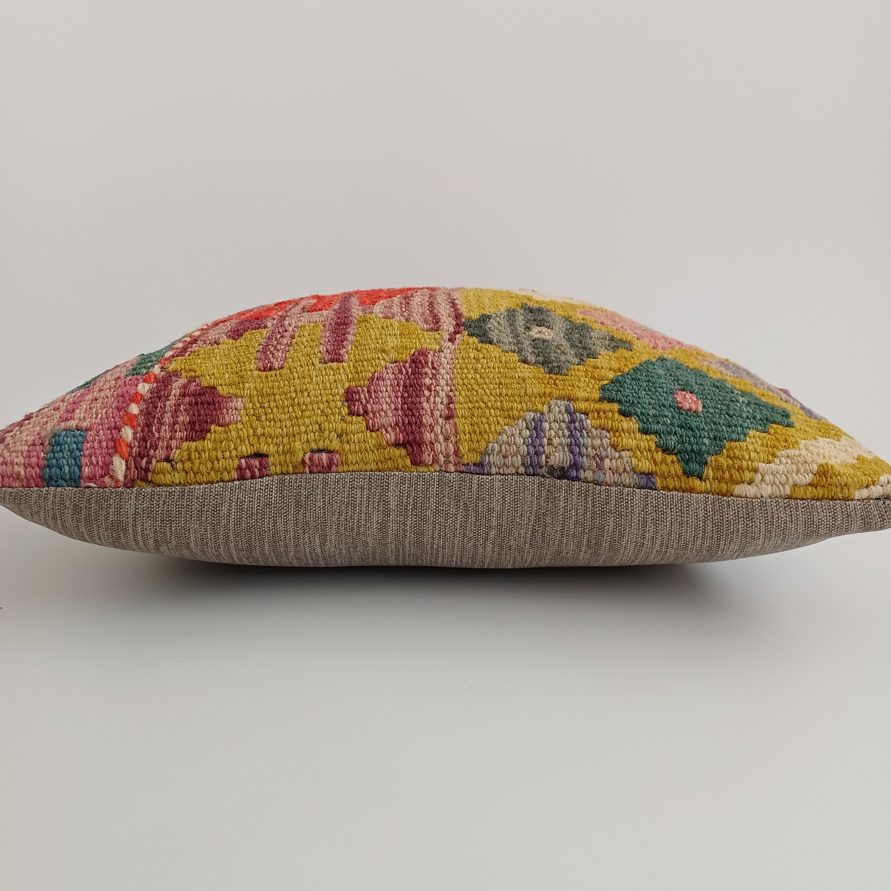 Afghan Handmade Multicoloured Kilim Cushion Cover 12''x12'' / 30x30 CM