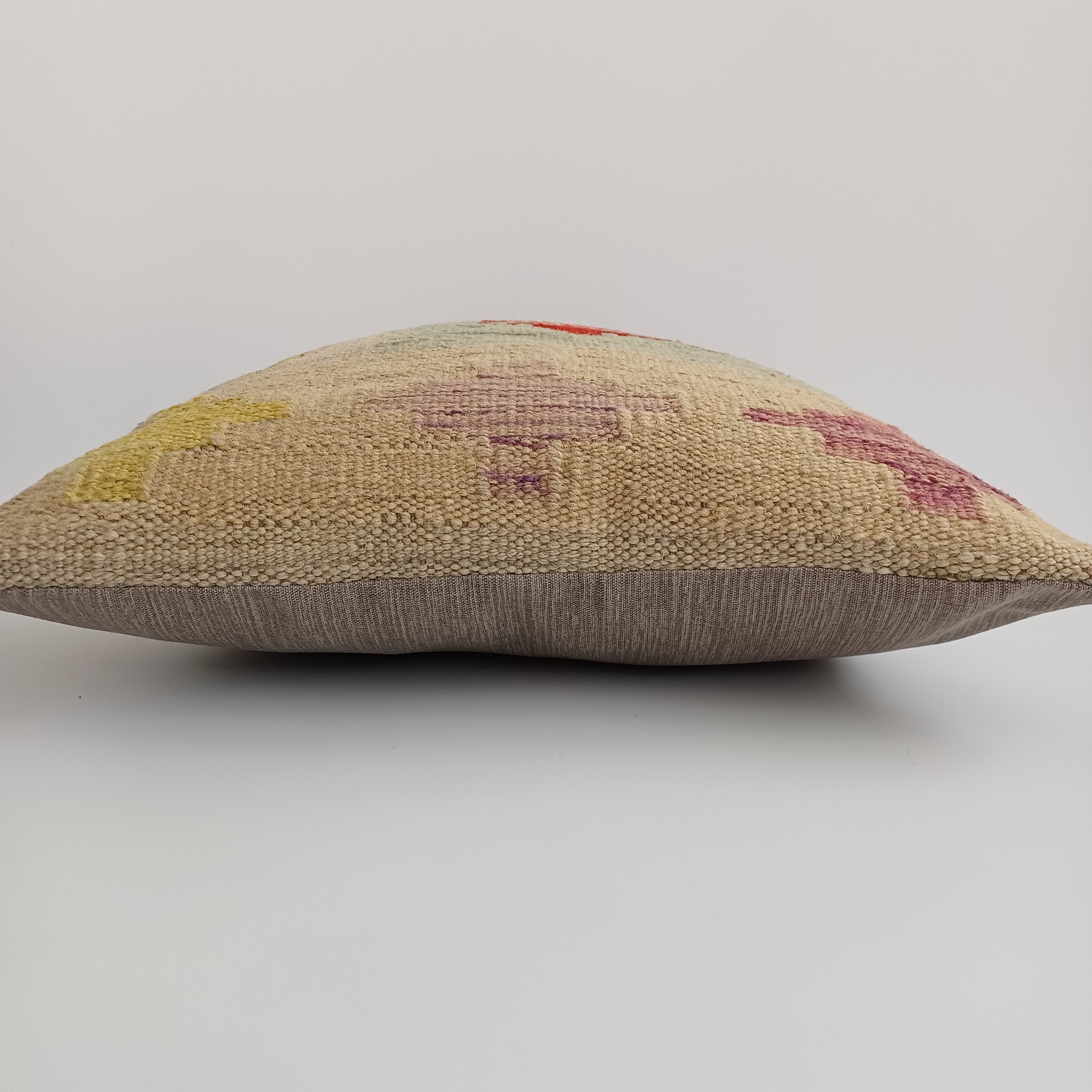 Afghan Handmade Multicoloured Kilim Cushion Cover 16''x16'' / 40x40 CM