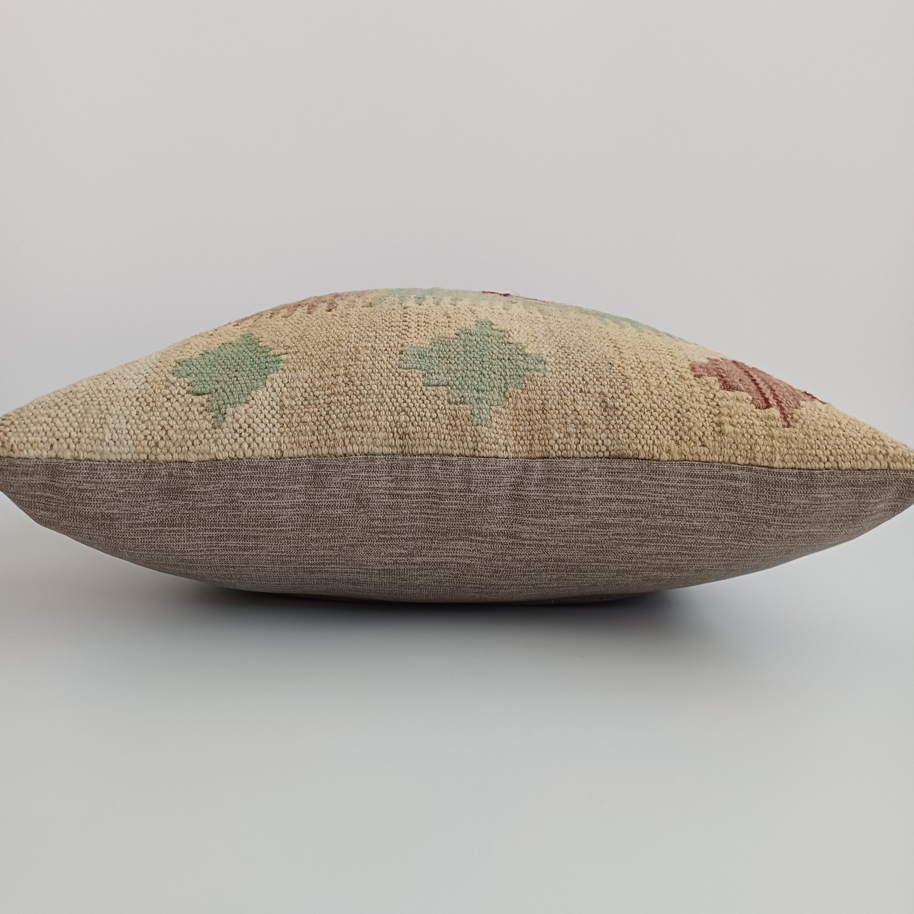 Afghan Handmade Multicoloured Kilim Cushion Cover 16''x16'' / 43x43 CM