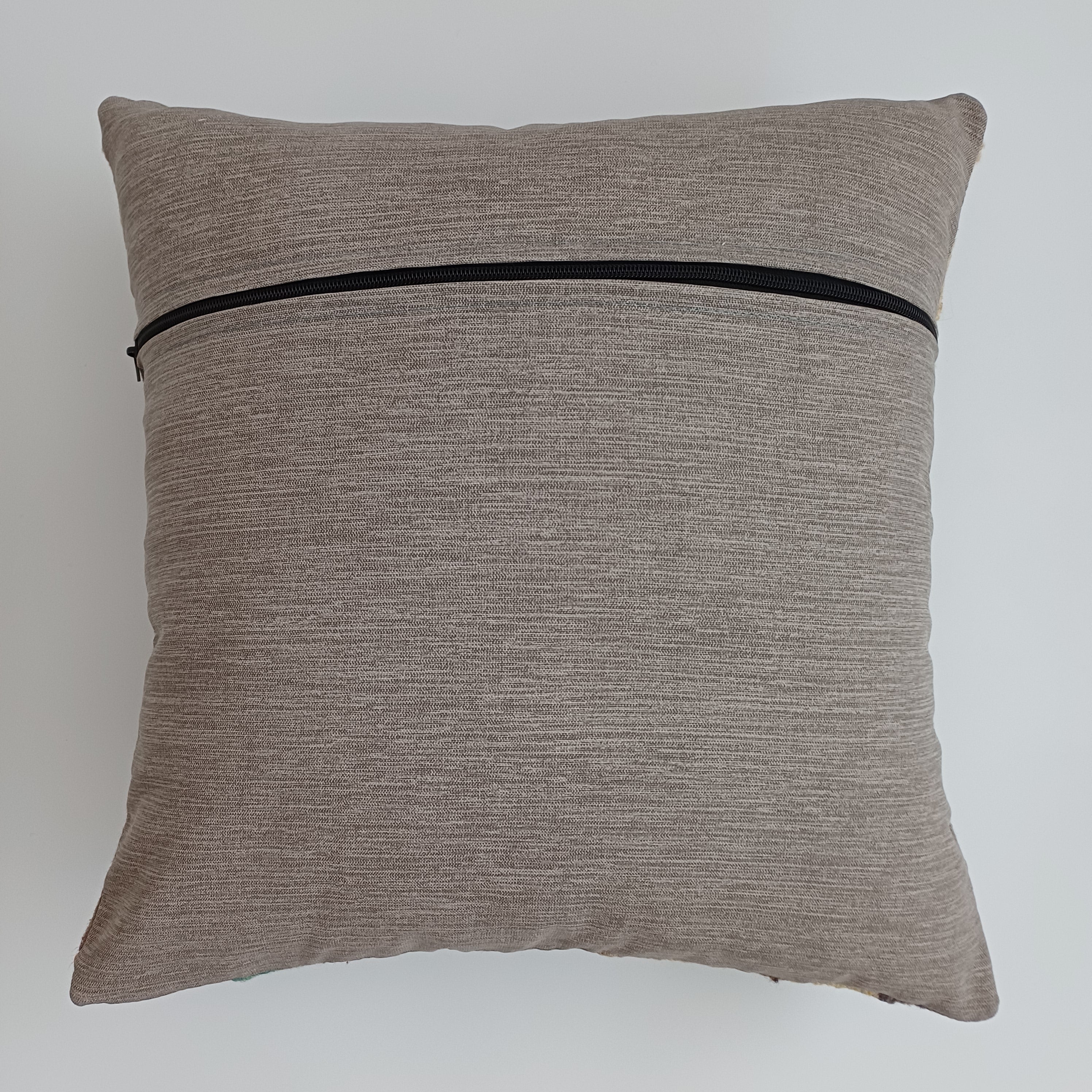 Afghan Handmade Multicoloured Kilim Cushion Cover 16''x16'' / 43x43 CM