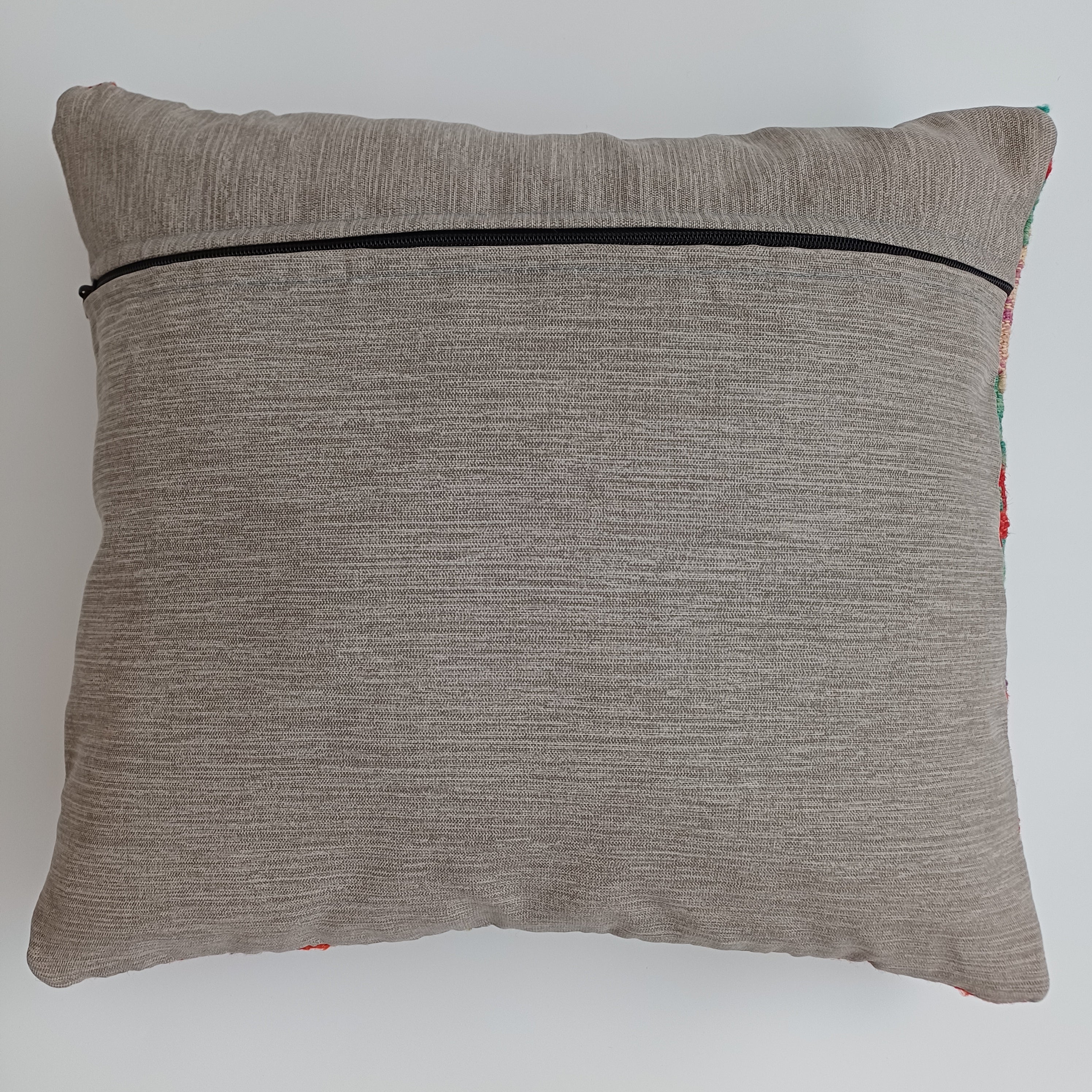 Afghan Handmade Multicoloured Kilim Cushion Cover 16''x16'' / 44x39 CM