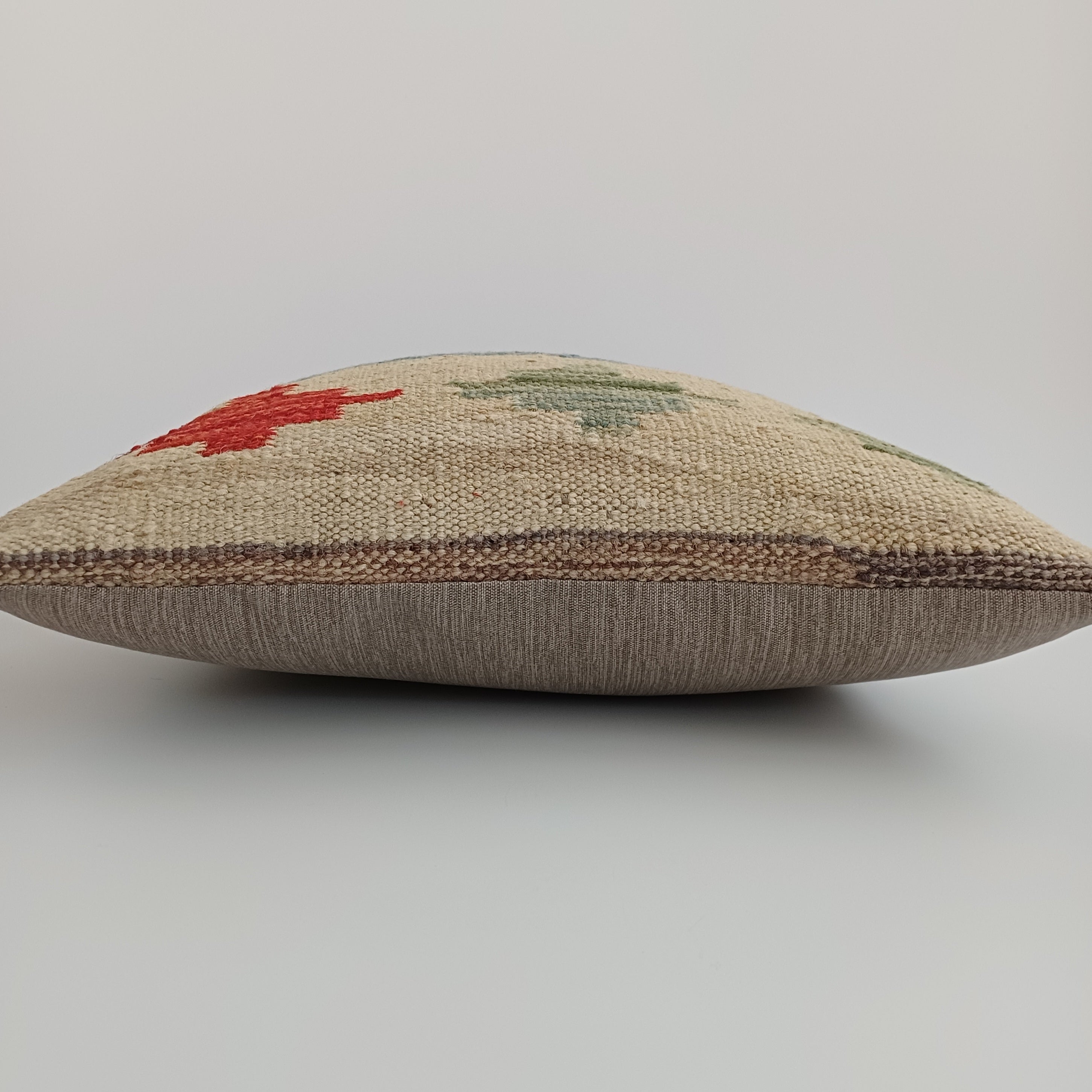 Afghan Handmade Multicoloured Kilim Cushion Cover 16''x16'' / 44x40 CM