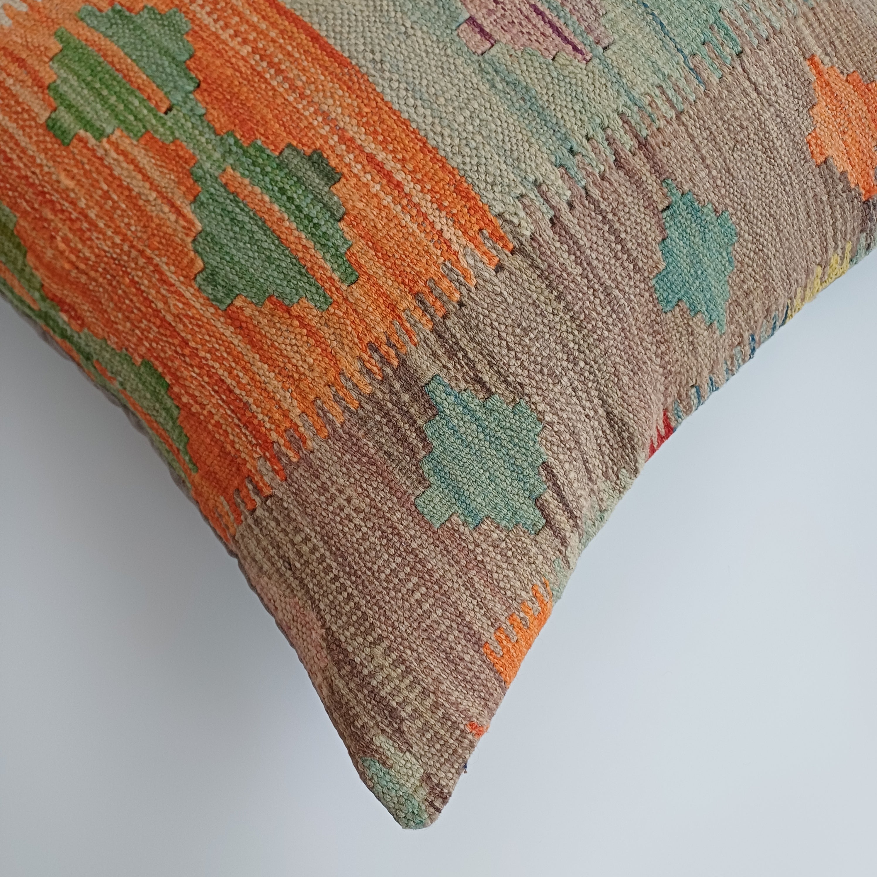 Afghan Handmade Multicoloured Kilim Cushion Cover 20''x20'' / 50x50 CM