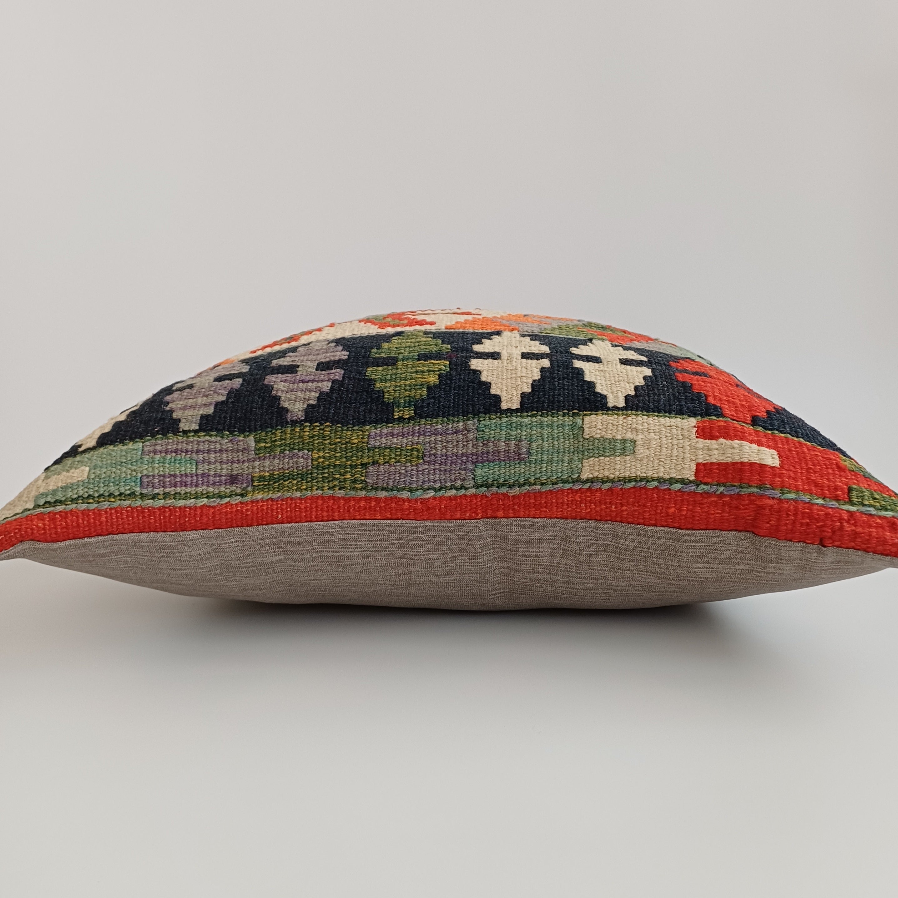 Afghan Handmade Multicoloured Kilim Cushion Cover 20''x20'' / 50x50 CM