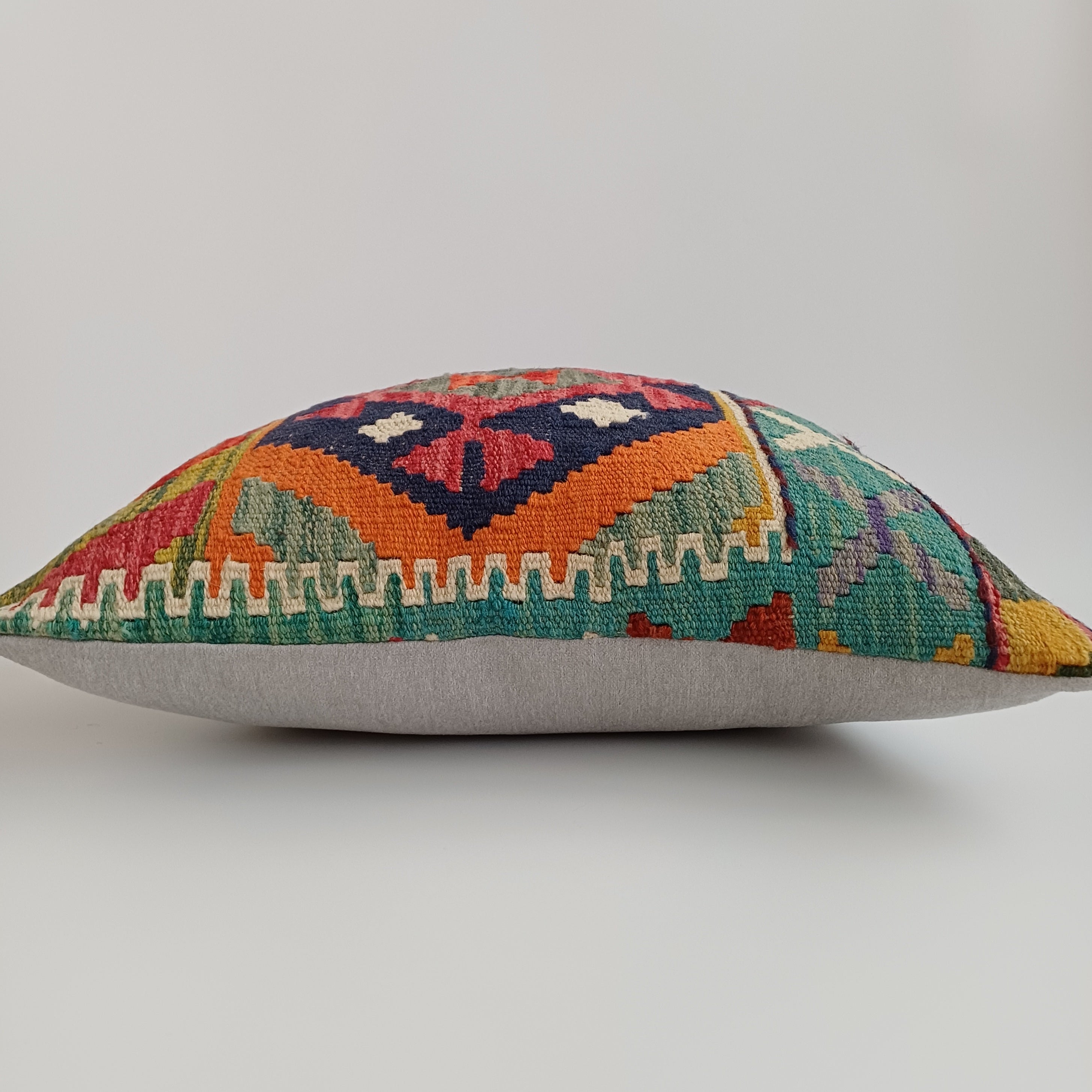 Afghan Handmade Multicoloured Kilim Cushion Cover 20''x20'' / 50x50 CM