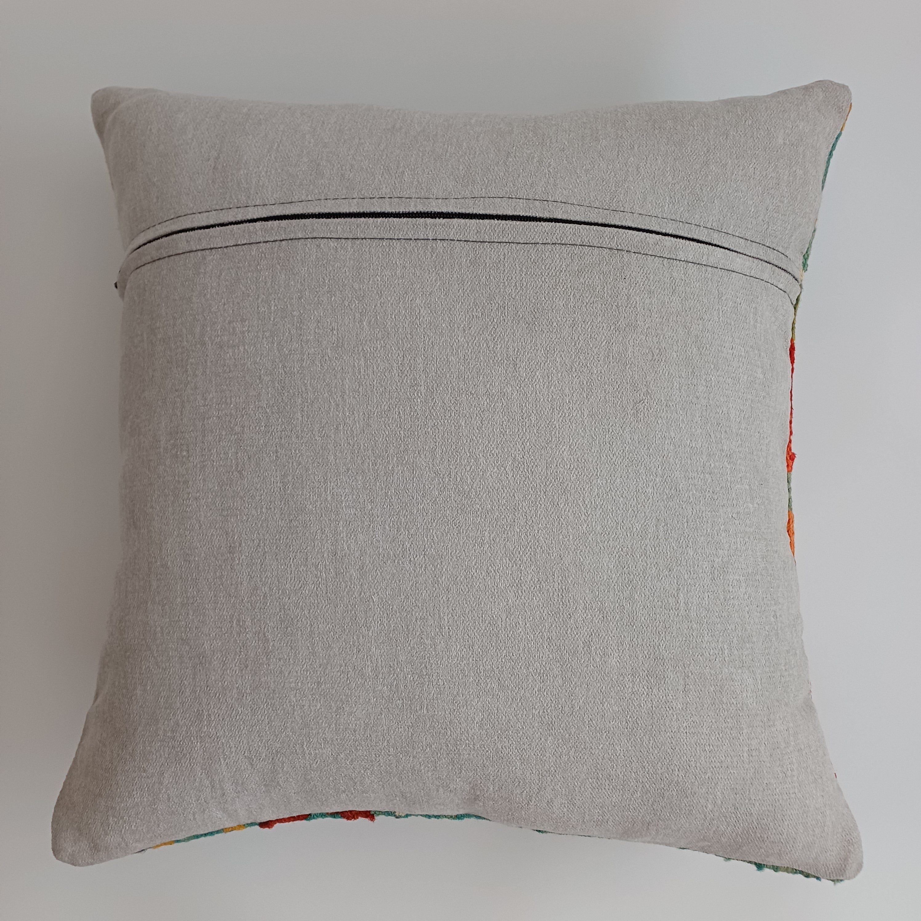 Afghan Handmade Multicoloured Kilim Cushion Cover 20''x20'' / 50x50 CM