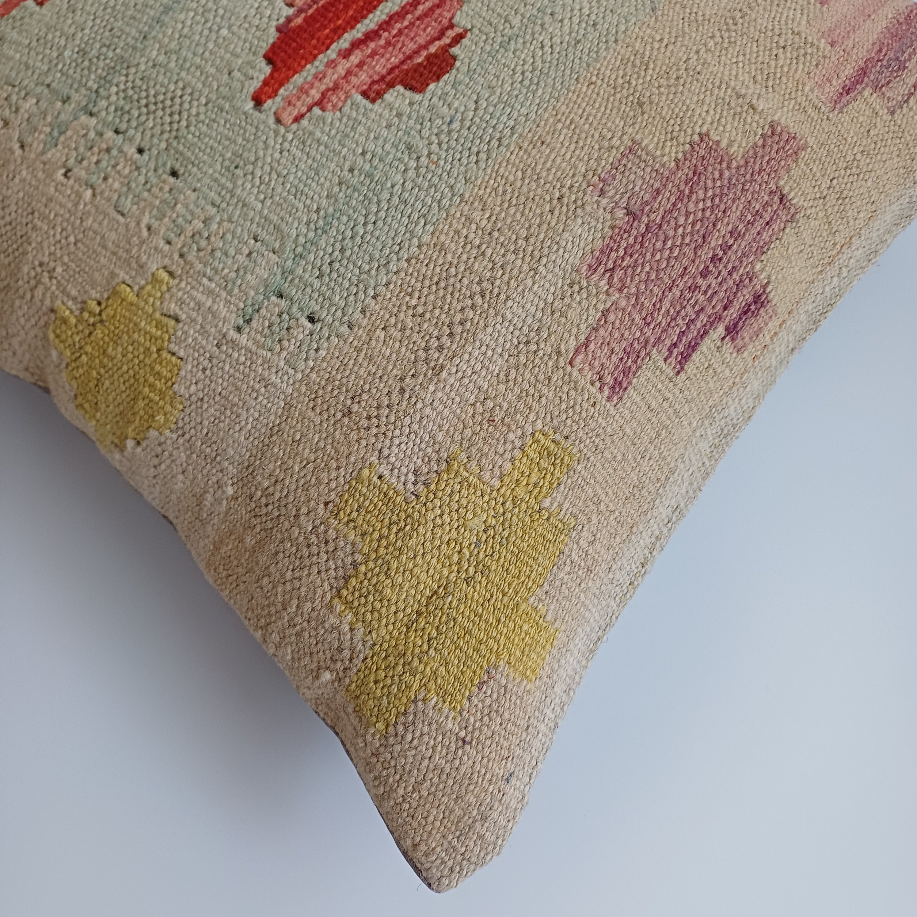 Afghan Handmade Multicoloured Kilim Cushion Cover 20''x20'' / 50x50 CM