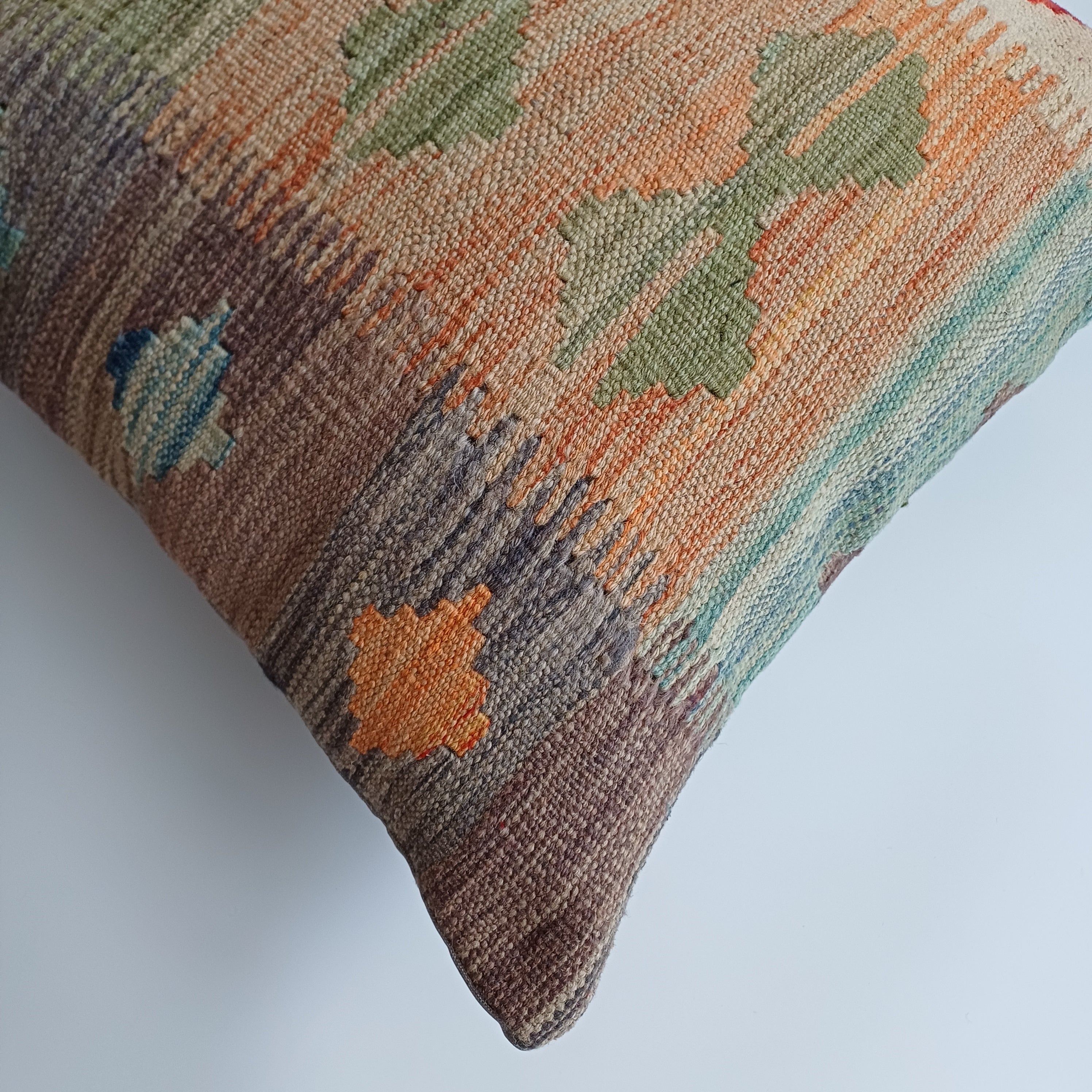 Afghan Handmade Multicoloured Kilim Cushion Cover 20''x20'' / 50x50 CM