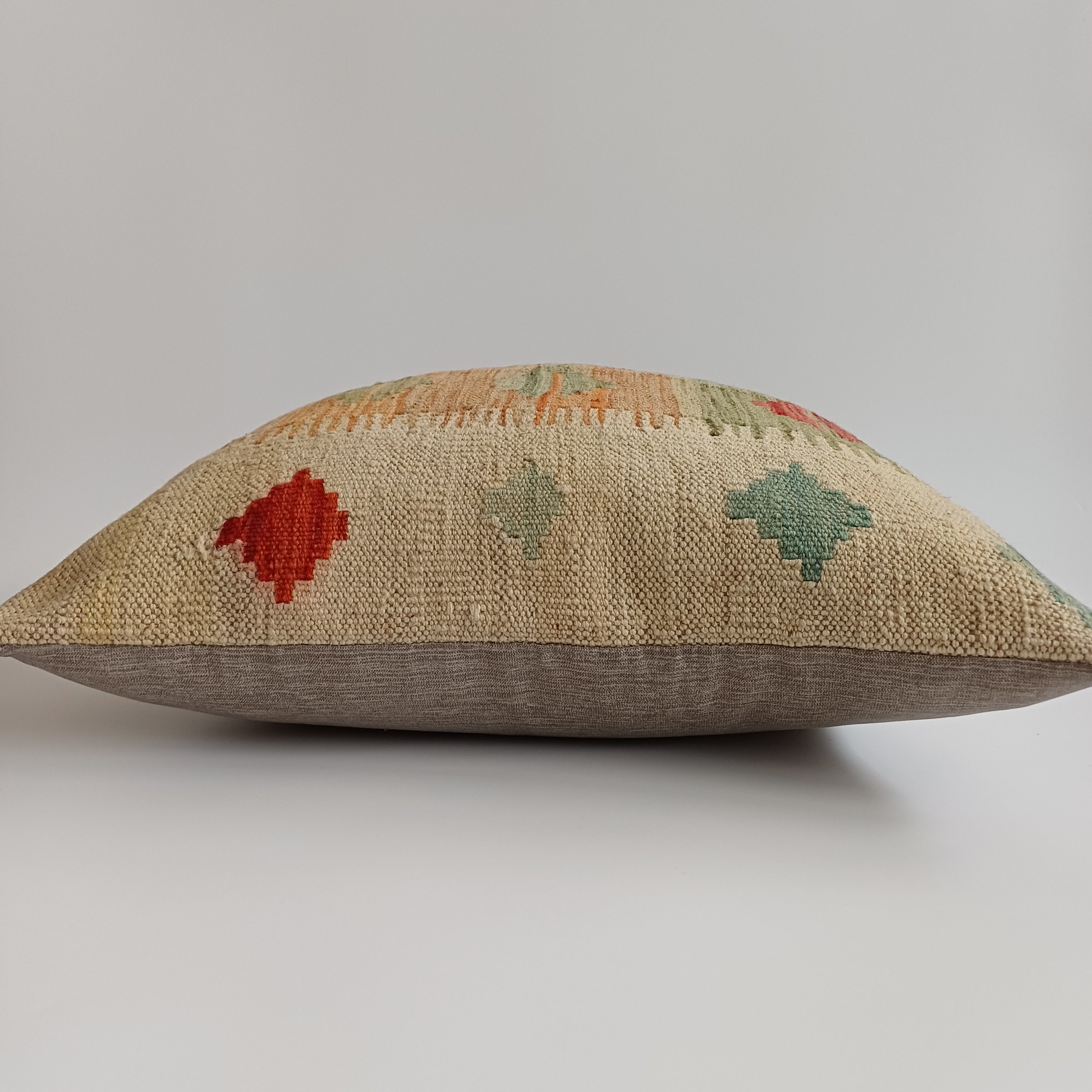 Afghan Handmade Multicoloured Kilim Cushion Cover 20''x20'' / 50x50 CM