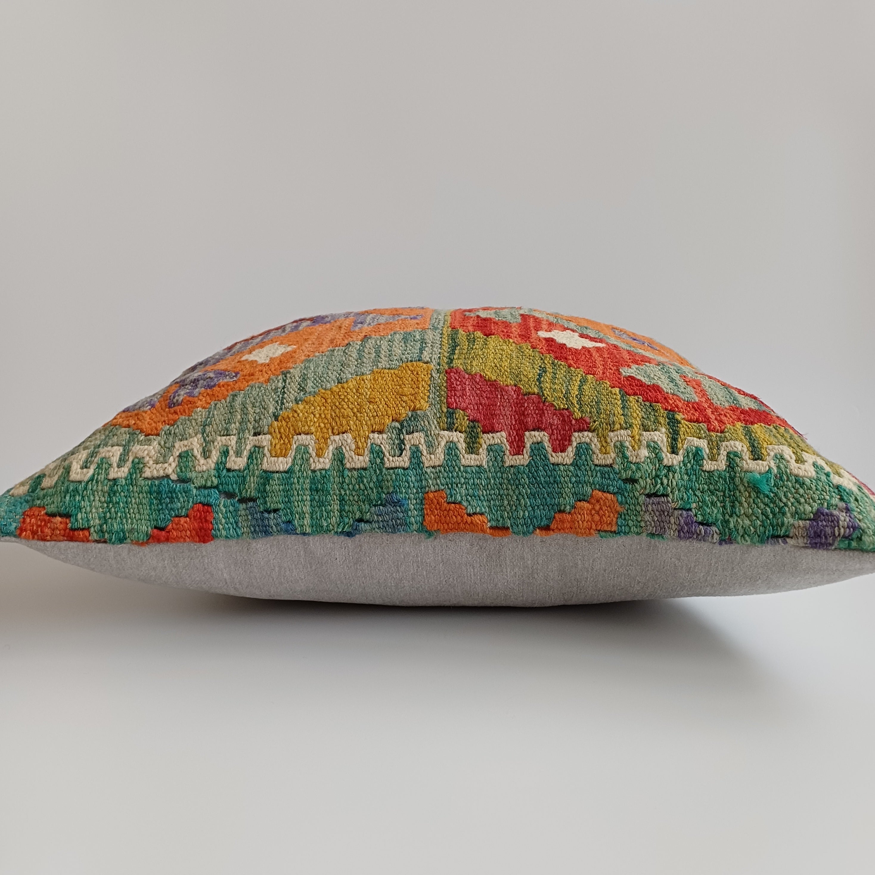 Afghan Handmade Multicoloured Kilim Cushion Cover 20''x20'' / 50x50 CM