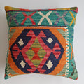 Afghan Handmade Multicoloured Kilim Cushion Cover 20''x20'' / 50x50 CM