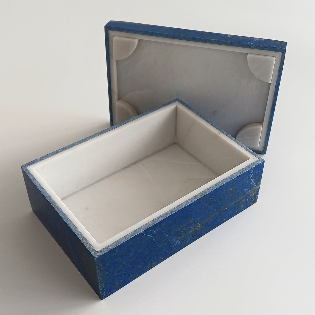 Lapis Lazuli Handmade Jewellery Box 13x9 CM