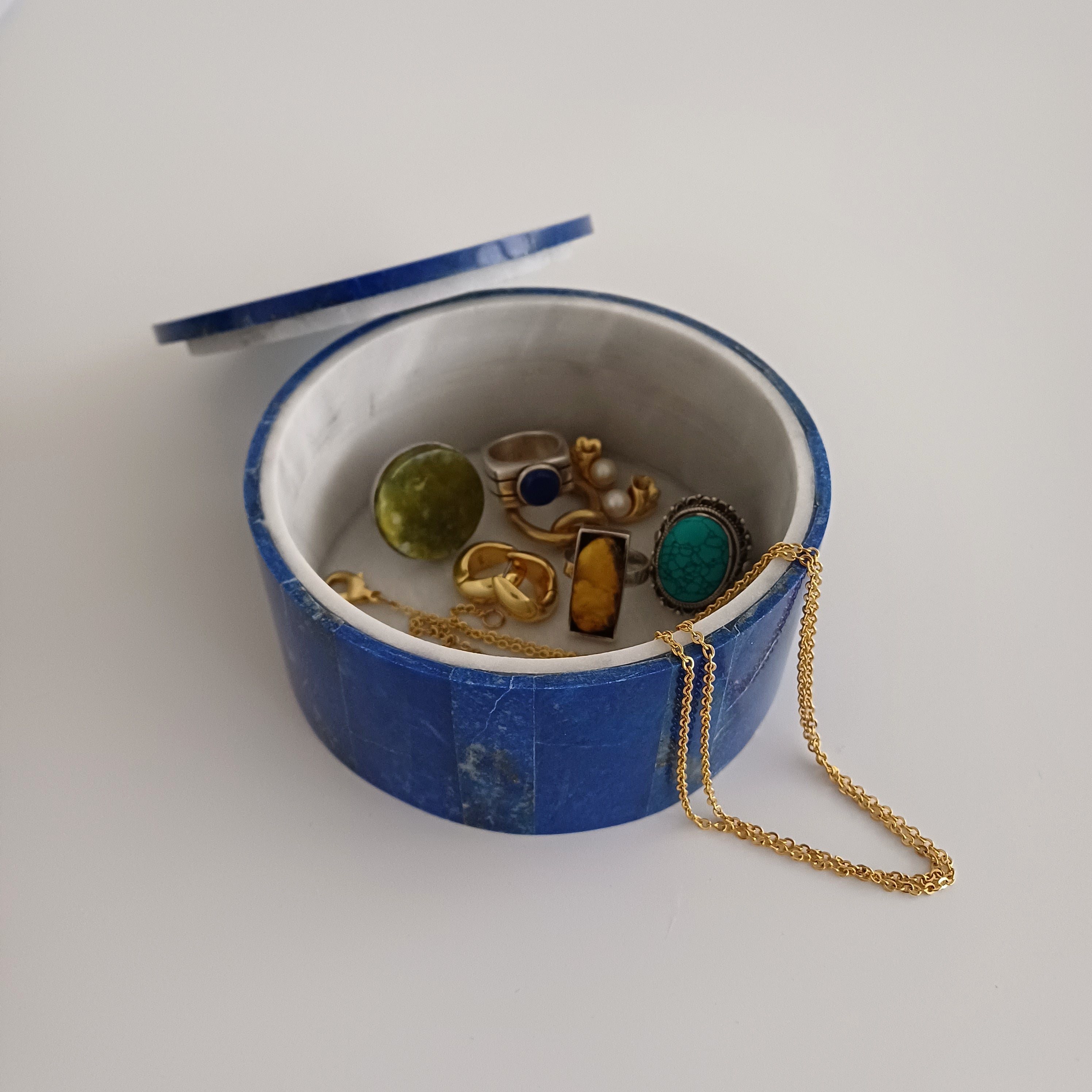 Lapis Lazuli Handmade Jewellery Box 11x11 CM