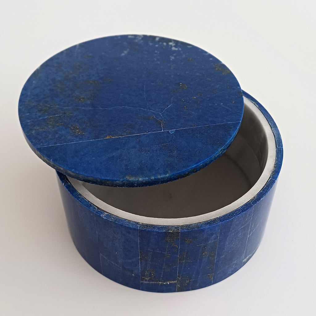Lapis Lazuli Handmade Jewellery Box 10.3x10.1 CM