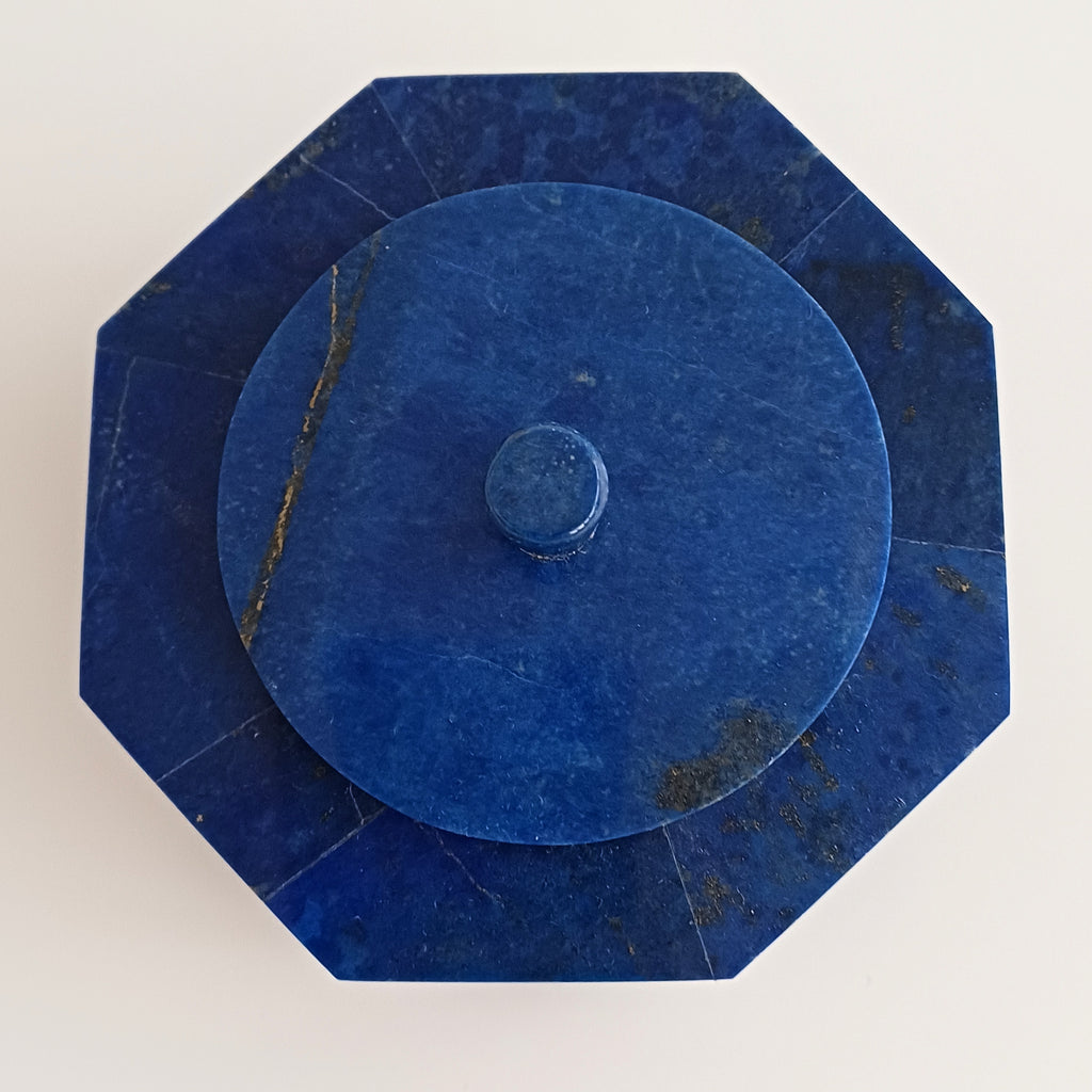 Lapis Lazuli Handmade Jewellery Box 10.2x10 CM