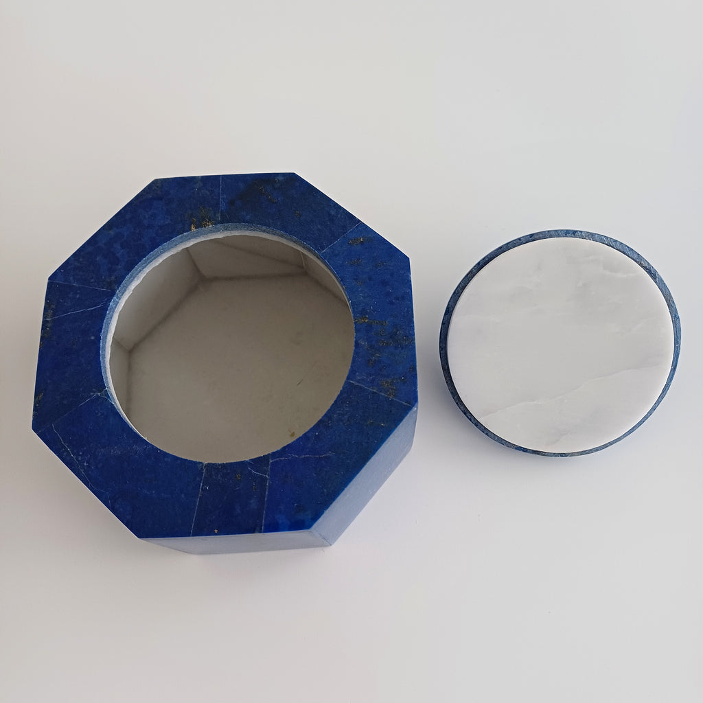 Lapis Lazuli Handmade Jewellery Box 10.2x10 CM