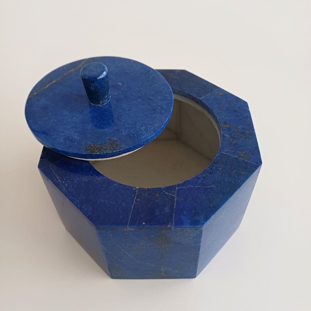 Lapis Lazuli Handmade Jewellery Box 10.2x10 CM
