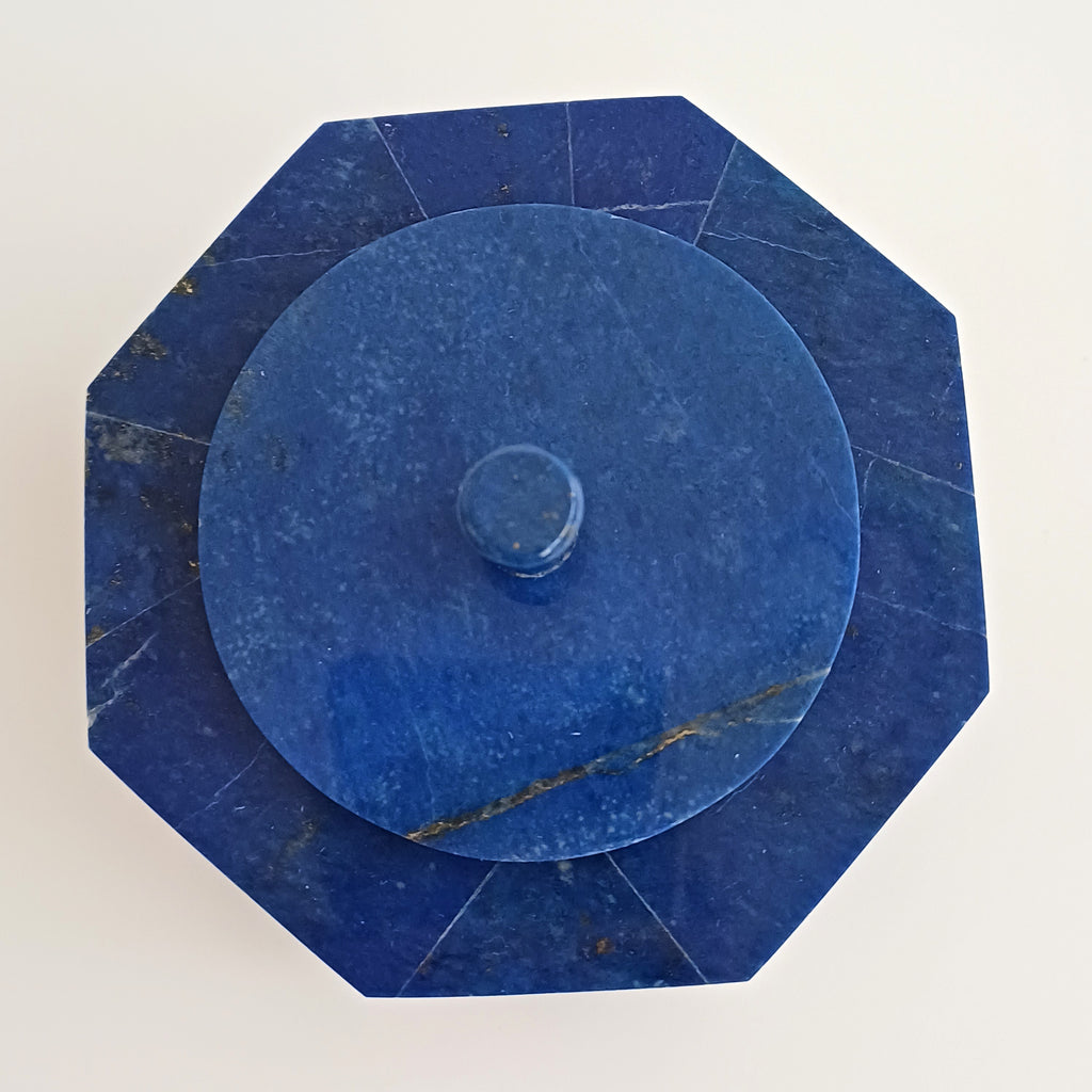 Lapis Lazuli Handmade Jewellery Box 10x10 CM
